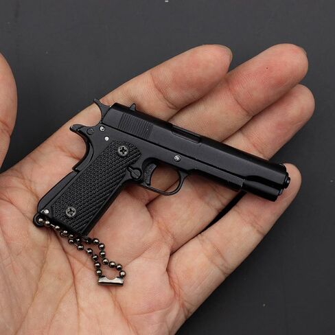 1911 Keychain Mini Tactical Key chain Tiny Pendant for Ornament Collection Gift for Men Army Fan (Black) in Kuwait