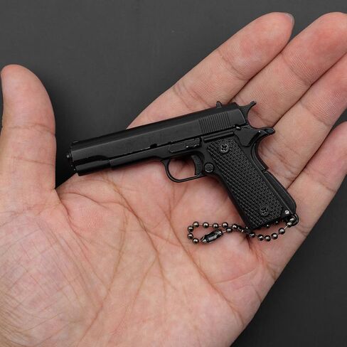 1911 Keychain Mini Tactical Key chain Tiny Pendant for Ornament Collection Gift for Men Army Fan (Black) in Kuwait