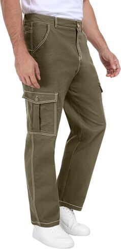 بنطال Sailwind الرجالي Wild Cargo ملائم بشكل مريح وخياطة متباينة in Kuwait