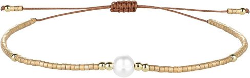 C·QUAN CHI New Pearl Beads Strand أسورة مصنوعة يدويا من نسيج ميوكي أساور الصداقة رفيعة قابلة للتعديل للفتيات أساور in Kuwait