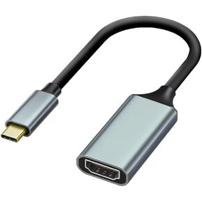 USB C to HDMI Adapter 4K, USB Type-C to HDMI Converter Compatible with iPhone 15 Pro/Max, Galaxy, MacBook Pro/Air, Dell, Surface and More