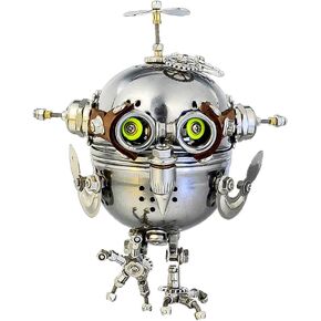 3D Metal Puzzle for Adults, DIY Assembly Metal 3D Puzzle Mechanical Egg for Owl Model Kit, 110 Pieces 3D Steampunk Metal Jigsaw Puzzle for Adults to Build
