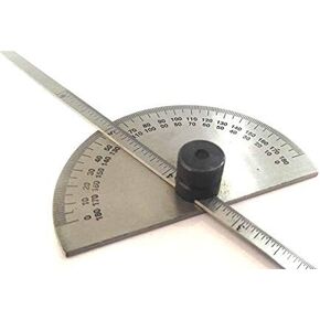 Stainless Steel Protractor 0-180 degrees (Degree Protractor cum Depth)