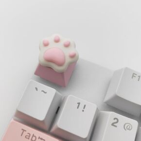 Personalized Cute Cartoon Transparent Keycap Handmade OEM Profile Keycap Base DIY Custom ESC Backlit Keycap for Mechanical Keyboard MX Switch (Bowknot)