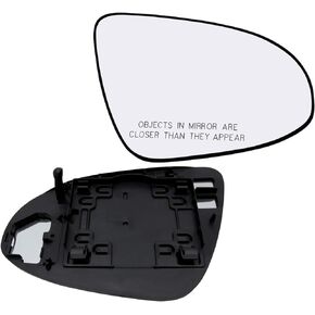 Passenger Side Mirror Glass Assembly With Plastic Backing Plate (Non-Heated) Compatible with 2012-2017 Toyota Camry, 2013-2018 Avalon