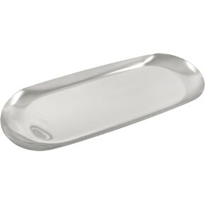 Oval Stainless Steel Decorative Tray, 9 x 3.54 inch Towel Tray Storage Tray,Jewelry Dish Cosmetics Organizer Home Table Centerpiece,Gold