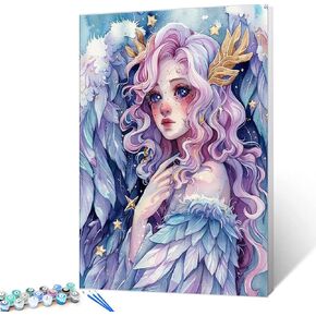 Tucocoo Fantasy Woman Paint by Numbers Kits 16x20 inch Canvas, Celestial Goddess DIY Oil Painting for Adults with Brushes and Acrylic Pigment, Night Sky Stars Picture for Home Decor (Without Frame)