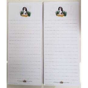 Nancy Nikko KING CHARLES CAVALIER Refrigerator Notepads - SET OF TWO PADS