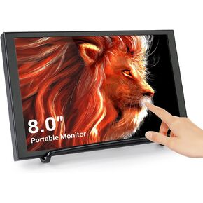 ELECROW 8 Inch Touchscreen Monitor Portable Screen HDMI-Compatible LCD Display 1280x800 Compatible with Raspberry Pi PC Jetson Nano Game Consoles