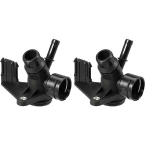 ACROPIX Engine Coolant Hose Connector Fit for Audi A4 2.0L A/T Quattro Base Sedan - Pack of 2 Black