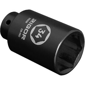 RIGOR 11001 29mm Axle Nut Impact Socket | 1/2-Inch Drive, 6 Point, Deep, CR-MO, Metric | Quick-Fit for Hog Ring Anvil | Laser Etched