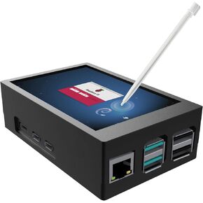 for Raspberry Pi 5 Touch Screen with Case, 3.5 inch Touchscreen with Fan, 320x480 Monitor TFT LCD Display
