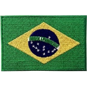 Brazil Flag Embroidered Brazilian Brasil National Emblem Iron On Sew On Patch