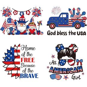 Sunflower Heat Transfer Vinyl Stickers - 4 Packs Summer Sunflower Butterfly Iron on Patches Dwarf Car Hope Letter Design Iron on Transfer Decals Appliques for Clothes T-Shirt Jeans Sew Decoration