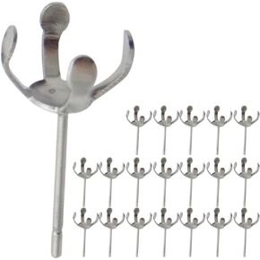 BESPORTBLE 20Pcs Prong Earring Setting 304 Stainless Steel Earring Posts Prong Earring Blanks Beads Rhinestone Claw Earring Component for Jewelry Making Women DIY Stud Earrings Crafts
