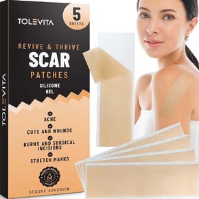 Scar Patches with Silicone Gel, Scars Removal - 5 Sheets