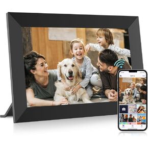 10.1 Inch WiFi Digital Photo Frame Electronic Picture Frame 16GB Storage with SD Card Slot IPS HD Touch Screen Auto-Rotate Slideshow Desktop Smart Digital Frame Share Videos Photos Remotely