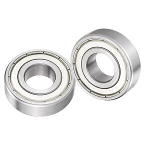 2pcs 6203Z Deep Groove Ball Bearings - [17mm x 40mm x 12mm] Chrome Steel Balls for Motors Machine Tool Gearboxes Bearing Use,Single Shield