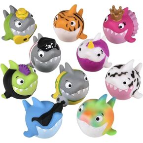 Ten (10) 2" Sea Animals Rubber Bath Toys with Costumes (Penguins in Costumes)