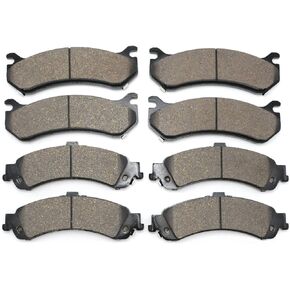Front Rear Ceramic Brake Pads Compatible With Cadillac Escalade,Escalade ESV,Escalade EXT,for Chevy Avalanche 1500,Silverado 1500,Suburban 1500,Tahoe,for GMC Sierra 1500,Yukon,Yukon XL 1500,4WD only