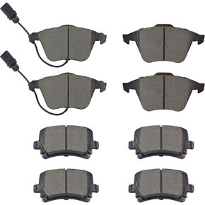 8pcs Front and Rear Ceramic Disc Brake Pads D1111A,D1108 Replacement for Audi A4 A6 A4 Quattro A6 Quattro 2005 2006 2007 2008 2009