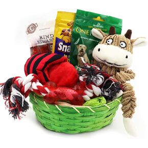 Premium Dog Gift Basket with Treats, Toys - DB012