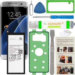 ASDAWN EB-BG935ABE Battery for Samsung Galaxy S7 Edge, Galaxy S7 Edge SM-G935 G935A/T/P/V with Back Cover Adhesive+Battery Adhesive+Tools+Installation Instruction(Back Glass Not Included)