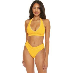 BECCA Women's Standard Tuscany Halter Bikini Top, Adjustable, Tie Back, Swimwear Separates