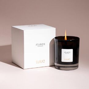 Atlantis (Oud Musk) Scented Vegan Candle | Organic Home Fragrance, Aromatherapy | Luxury Unisex Gift for Men & Women | 227g, 45 Hr