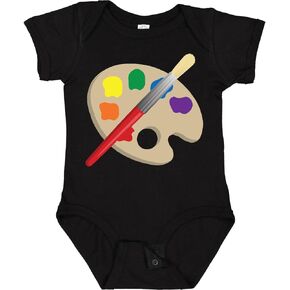 inktastic Artist Palette and Brush Baby Bodysuit