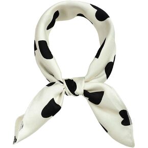 Allegra K 50cm Women Love Heart Small Square Scarves Kerchief Head Neck Scarf Neckerchief
