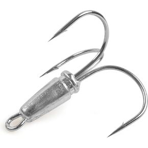 Snagging Hooks,5 Packs Snagging Weighted Treble Hook Large Size Fishing Hooks Weight Sinker Bunker Snag Hooks for Saltwater Big Fish Bass Trout Walleye