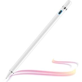 Stylus Pens for Touch Screens,Active Stylus Pen Compatible with Apple,1.5mm Fine Point Digital Pen,Rechargeable Stylus for i-Pad/Pro/Air/Mini/i-Phone/Cellphone/Samsung/Tablet Drawing&Writing (White) in Kuwait