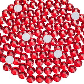 2880pcs Flat Back Rhinestones Glitter Round Crystal Gems Glass Rhinestones for Crafts Nail Art Clothes Shoes DIY Decorations, Aquamarine, SS6, 1.9-2.1mm