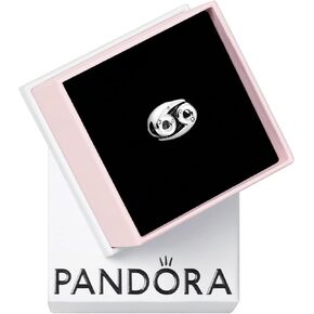 PANDORA Sparkling Cancer Zodiac Charm - Compatible with PANDORA Moments Bracelets - Jewelry for Women - Gift for Women in Your Life - Made with Sterling Silver & Cubic Zirconia, With Gift Box