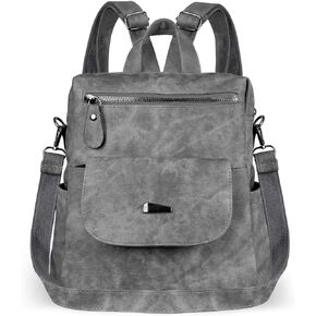 Women's Fashion Backpack Handbags Large Capacity PU Leather Travel Bag Shoulder Bag Brown