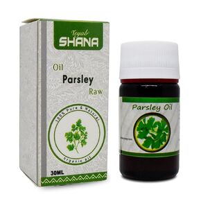 Shana Parsley Oil Pure & Natural Cold Pressed Concentrated Crude Perfect Fresh For Food Cooking Body Herbal Herbals Herb Herbs Kosher Halal (1 Pack = 1.01 oz / 30 ml) زيت البقدونس شانه حلال