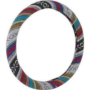 Universal Baja Blanket Steering Wheel Cover Baja Inca Saddle Blanket Tribal Weave Design Odorless 14.5"-15.5" (Baja)