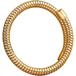 Gold Bangle Elastic Adjustable Bracelets Set Stretchy Link Chain Bracelet Flexible Wide Wristband Bangle Bracelets Set Elastic Adjustable Steel Twisted Cable Cuff Bangle Bracelet for Women
