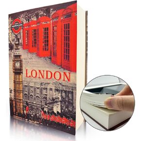 Genuine Paper Transfer Book Safe: Secret Hidden Compartment, Combination Lock Included - Safely Conceal and Protect Your Valuables Inside an Authentic Paper Book, 8.7"×6"×1.8" (Paris)