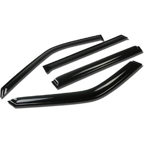 Auto Dynasty 4pcs Tape-On Window Visor Deflector Rain Guard Compatible with Suzuki XL-7 Grand Vitara 01-06, Acrylic
