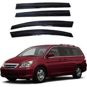 Window Vent Visors Shade Sun Rain Wind Guards Deflectors Cover Acrylic Replacement for Honda Odyssey 2005-2007 Outside 4 Pieces Black