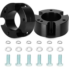 مجموعات رفع التسوية الأمامية مقاس 2.5 بوصة مناسبة لسيارات Ford Ranger 2WD 4WD 2019 2020 2021 2022، مجموعات مستوى التعليق الفاصل الأمامي من الألومنيوم ترفع 2.5 بوصة عند الالتقاط بإطارات 255/265/285 in Kuwait