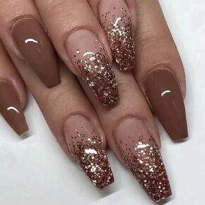 SINHOT Press on Nails Long Coffin Fake Nails Glossy Glue on Nails Marble Graffiti Ballerina Acrylic Nails Pink Gradient Artificial Nails Stick on False Nails with Design 24 pcs
