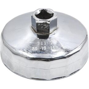 uxcell Steel 79-80mm 15 Flutes Oil Filter Wrench Oil Filter Cap Wrench Socket Housing Remover Tool