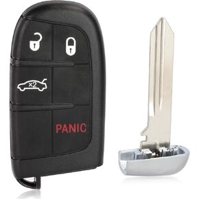 Car Key Fob Remote Keyless Entry Control for Chrysler 200 2015-2017 for Chrysler 300 2019-2021 for Dodge Challenger Charger 2019-2021 M3M-40821302 4A Chip 433 MHz 4 Buttons