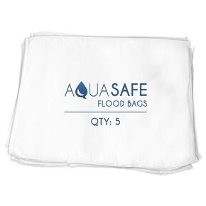 Flood Bags, Water Absorbent Flood Barrier and Super Absorbent Pad, 16" x 22", Pack of 5