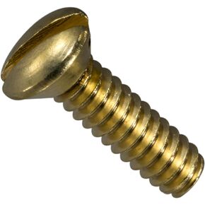 014973130077 Slotted Oval Machine Screws, 6-32 x 1/2, Piece-48