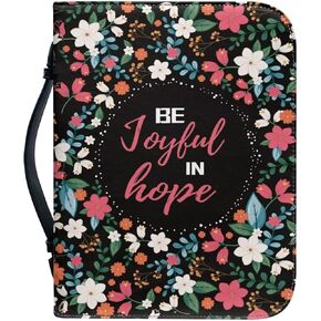 Bible Carrying Case for Boys and Girls, Large Leather Bible Tote Bag with Pocket and Zipper