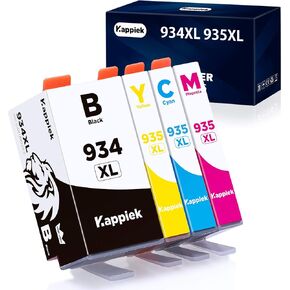 934XL 935XL Compatible Ink Cartridge Replacement for HP 934 and 935 Ink Cartridges for HP Officejet Pro 6830 6230 6815 6835 6812 6820 6220 Printer (1 Black, 1 Cyan, 1 Magenta, 1 Yellow)